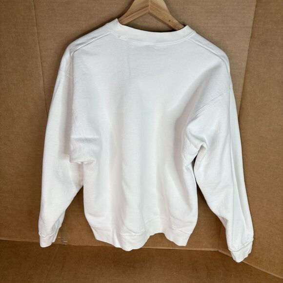 Vintage Leopard Graphic Crewneck Sweatshirt, Large, White, Love Unlimited, FOTL - Picture 4 of 8